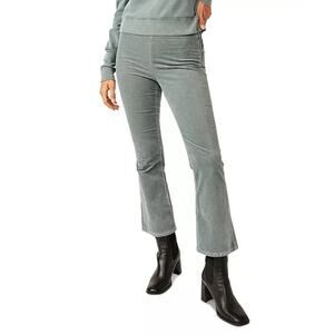 Free People In My Feelings Velvet Crop Slim Flare Pants SZ XS